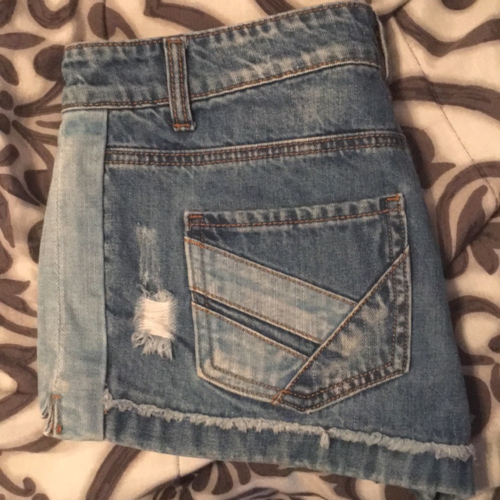Others Follow Two Tone Jean Shorts